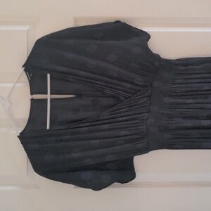 Black polka dot Madewell romper size small